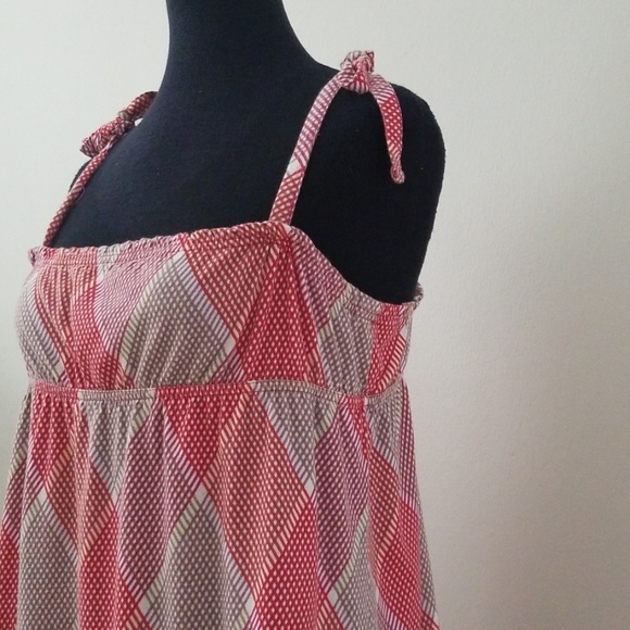 🌻Roxy patchwork halter tank boho Sz M - Picture 2 of 6